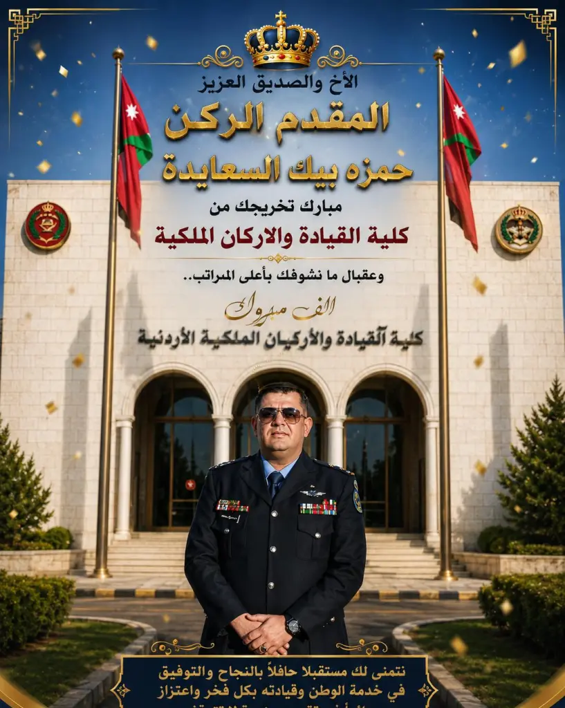 المقدم الركن حمزة بيك السعايدة ..مبارك